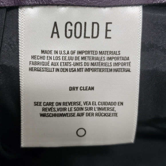 NWOT AGOLDE Recycled Leather Relaxed Boot Cut in Night Shade Size 25 - Picture 9 of 14